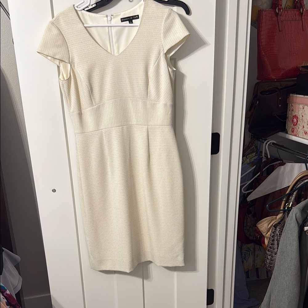 Preston & York Cream Cap Sleeve Mini Dress
